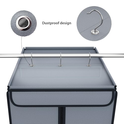 Zilink Long Dress Garment Bag Formal Gowns Gown Garment Bag 65 in, Grey - color: Grey, size: 65"-1 Pack