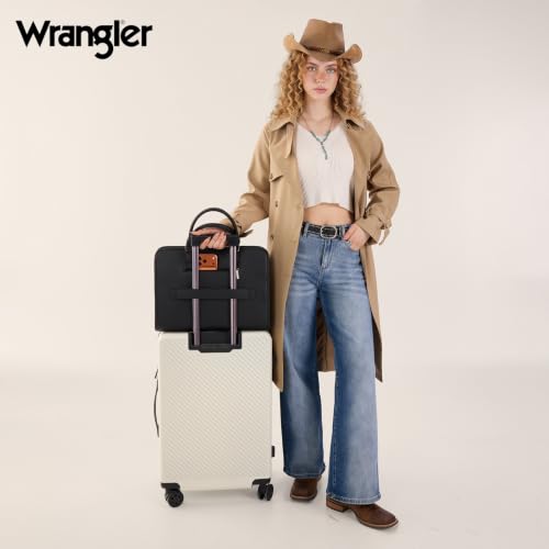 Wrangler Laptop Tote Bag for Women Fits 15.6 In Laptop for Travel and Work - color: Black