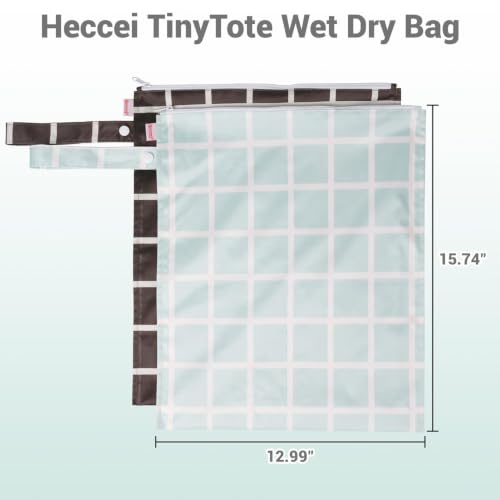 HECCEI Waterproof Wet Bags, 2-Pack Reusable Wet Dry Bag for Beach Travel - color: Pink Picnic