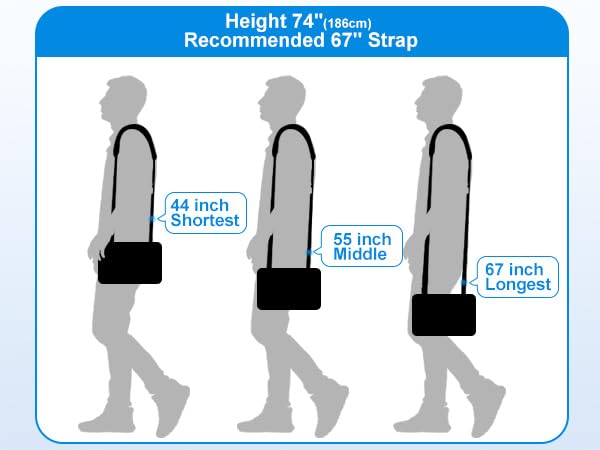 FIEIL 3D Air Cushion Ultra Comfortable Duffel Bag Strap,55" Universal Laptop Shoulder Strap, with Double Adjustable Buckles and Metal Hooksfor Briefcase Computer Messenger Bag (140CM Reduced Stress)