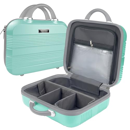 14 Inch Multi-Purpose Waterproof Hard Shell Makeup Case (Green) - color: H007-Green-14 Inch