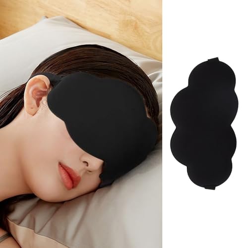 2 Pack Sleep Eye Masks 3D Contoured Cup Sleeping Mask Cloud Shaped Soft Complete Light Blocking Blindfold Sleep Mask for Back and Side Sleeper Travel Airplane Train Trip Nap