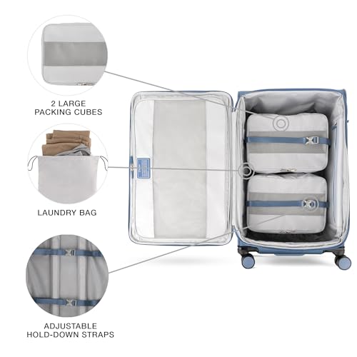 Travelpro VersaPack+ Softside Checked Luggage Suitcase, Blue, 29-Inch - color: Elemental Blue, size: Checked Large
