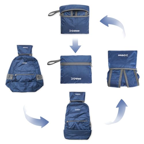 G4Free 30L Packable Travel Hiking Backpack for Men Women - color: Blue, size: 30L