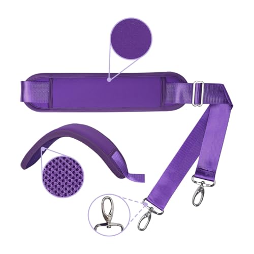 60 Inch Shoulder Strap for Bag with Removable Ultra-Thick Pad - color: Purple