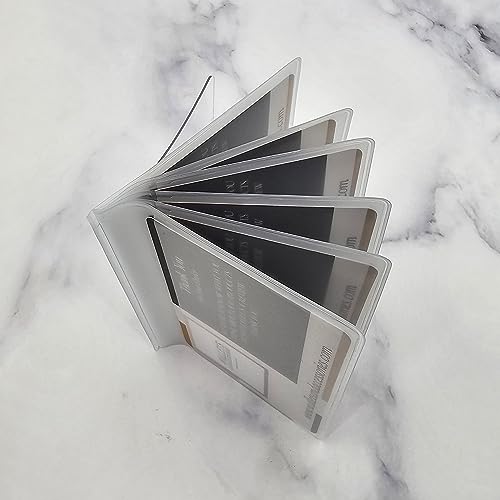 Pack of 2 Wallet Inserts Clear Plastic Vinyl Picture and Card Holder Trifold 6 Page