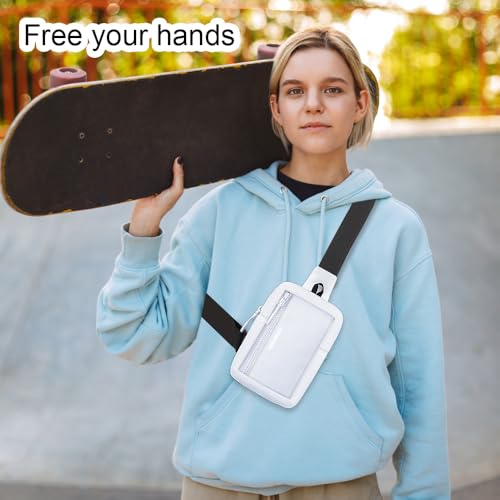 ROMODO Small Sling Bag for Women Men Lightweight Water Resistance Chest Bag - color: 05-white