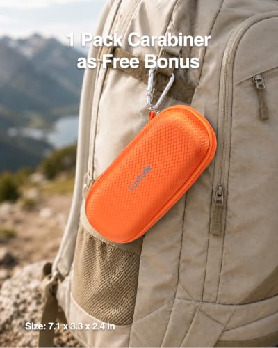 Luxtude Double Glasses Case, Double Eyeglass Case Travel Sunglass Organizer - color: Orange