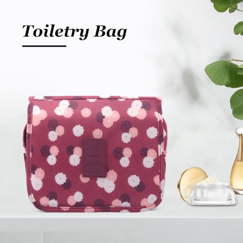 Waterproof Travel Toiletry Bag, Portable Hanging makeup Organizer