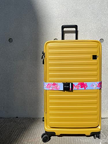 Teeoff 2 Pack Elastic Luggage Straps Suitcase Belts Travel Bag Accessories Adjustable 220CM (Light Blue) - color: Light Blue