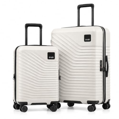 Coolife Luggage 2 Piece Set Suitcases ABS+PC