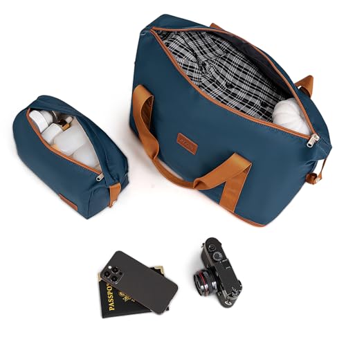 Cobens Luggage Sets 5 Piece with Spinner Wheels, 20/24/28inch - color: Navy