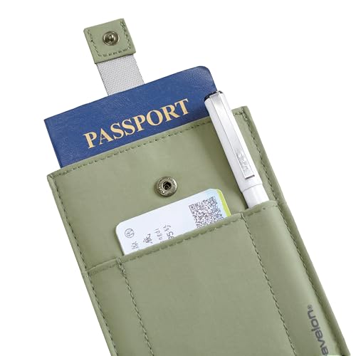 Travelon RFID Blocking Pull Up Passport holder - color: Gray Rinse