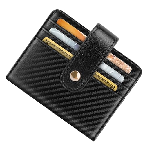 Small Wallets for Men Slim Minimalist Bifold Credit Card Holder - color: Carbon Fiber