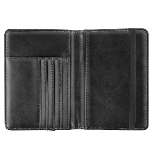 Coco Rossi Passport Holder for Travel Women Slim RFID Passport Cover Wallet - color: Black Butterfly