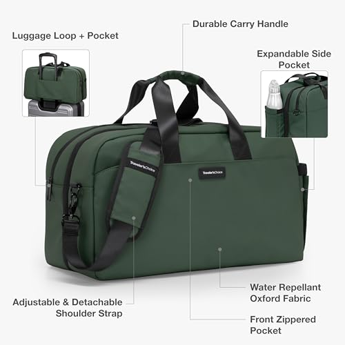 Traveler's Choice Wanderbout 27L Duffel Bag for Travel - color: Green