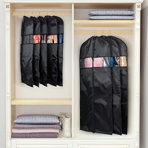 Univivi Garment Bag Suit Bag for Storage and Travel, 60 Inch, Set of 5 - size: 24"X60" - 5pcs - Oxford