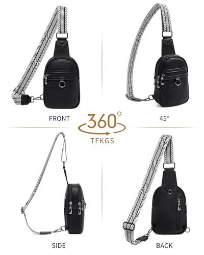 7L Sling Bag Crossbody Bags for Women Fanny Packs Purses Cross Body Bag for Woman Small backpack Travel Shoulder Bag handbags - color: 4-black