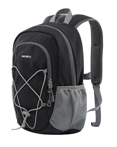 WATERFLY Small Hiking Backpack: 12L Outdoor Daypack For Women Men Teenager - color: Grey