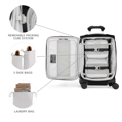 Travelpro VersaPack+ Softside Carry-On Luggage Suitcase, Black, 21-Inch - color: Black, size: Carry On