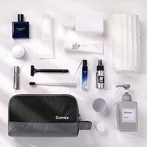 Gonex Travel Toiletry Bag for Men, Water Resistant Dopp Kit for Toiletries - color: Black