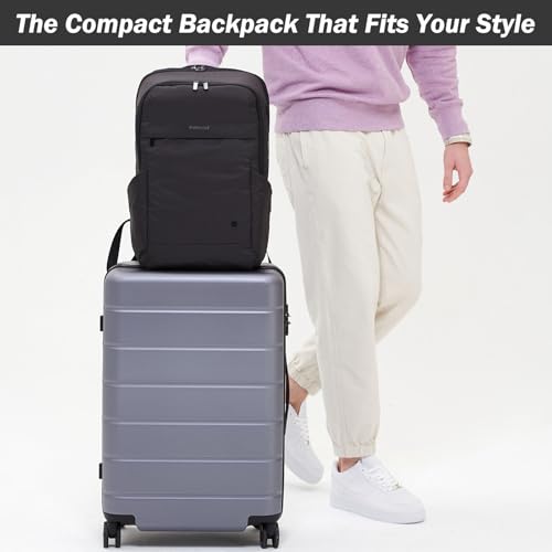 PUREVAVE Laptop Backpack 27L Water Resistant USB Port Travel Work Black - color: Sable Black