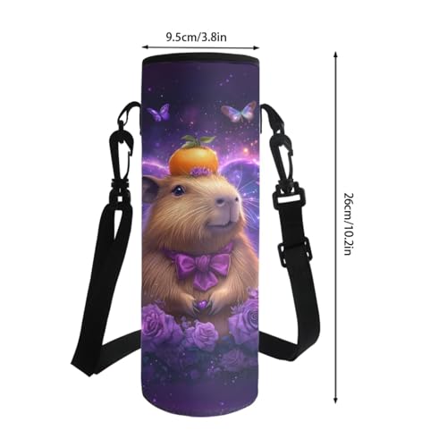 Cute Capybara Backpack for Girls with Lunch Box Set Elementary to Middle School Kids 4-in-1 Back to School Set Lightweight Bookbags for Age 6-8 8-10, Purple Rose Heart Design Back Pack - color: Capybara Glowing Heart