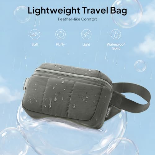 TOPEAST Waist Pack 3.5L Fanny Packs with Water Bottle Holder - color: Gray