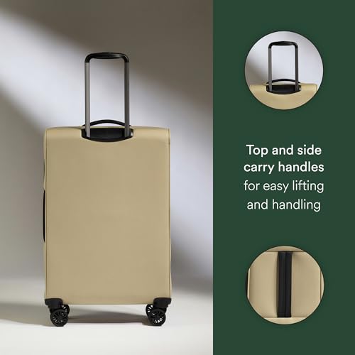 ANTLER Soft Stripe Medium Checked Luggage, Sand Yellow, 27.2", 74-88L - color: Sand Yellow, size: Medium