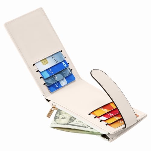 Chelmon Women's RFID Slim Card Holder Wallet - color: Beige
