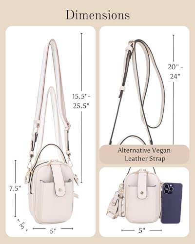 Mali+Lili Gail Vegan Leather Multi Compartment Crossbody Bag - color: Ivory