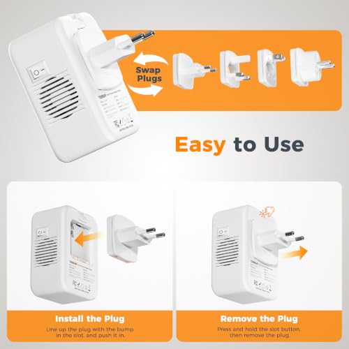 TESSAN 220V to 110V Voltage Converter US to Europe Universal Travel Adapter