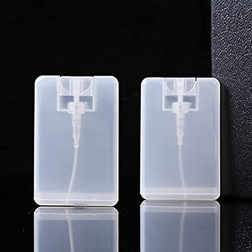 20 Packs 20ml Clear Plastic Perfume Spray Bottle Containers Refillable Perfume Spray Bottles Card Type Fine Mist Empty Container Moisturizing Water Box Makeup Sprayer for Skincare Water