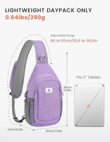 SKYSPER Sling Bag RFID Cross Body Bag Anti Theft Crossbody Backpack Travel Shoulder Daypack(Purple) - color: Purple
