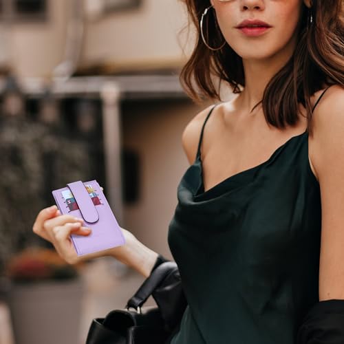 Chelmon Women's RFID Slim Card Holder Wallet - color: Light Purple