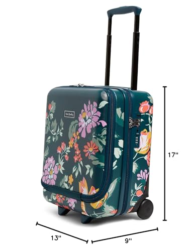 Hardside Underseat Rolling Suitcase Luggage, Fresh-Cut Floral Green - color: Fresh-Cut Floral Green