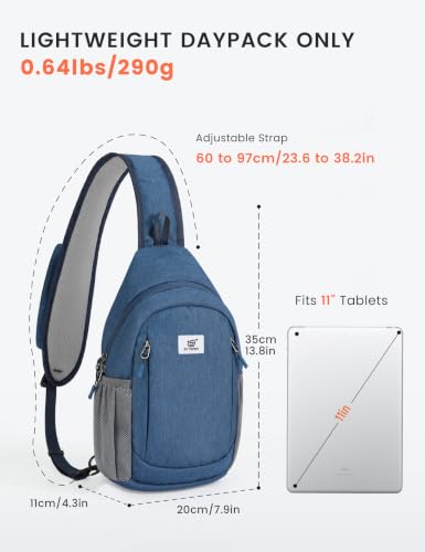 SKYSPER Sling Bag RFID Cross Body Bag Anti Theft Crossbody Backpack Travel Shoulder Daypack(Blue) - color: Blue