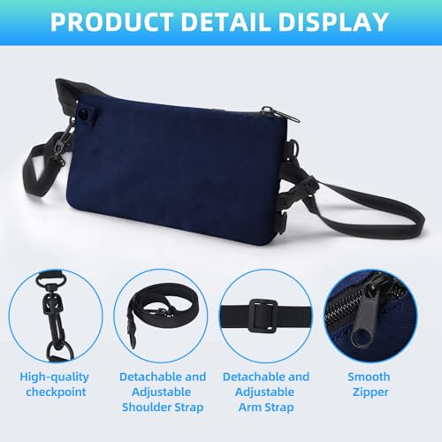 Small Crossbody Bag for Men, Horizontal Cell Phone Pouch Fits up to 6.5", Slim Sling Bag, 5 Pockets, Arm Strap - color: Greener