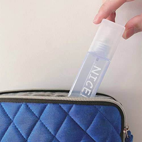 Agoder Plastic Spray Bottles 1.7oz / 50ml - Empty Fine Mist Plastic Mini Travel Bottle Set Small Refillable Liquid Containers for Travel, Perfume, Cleaning, and Makeup Cosmetic Use (4 Pcs)