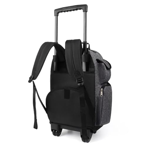 20" 2-in-1,Wheeled Travel Luggage Bag w/Telescopic Handle - color: JH-2560-Grey-20