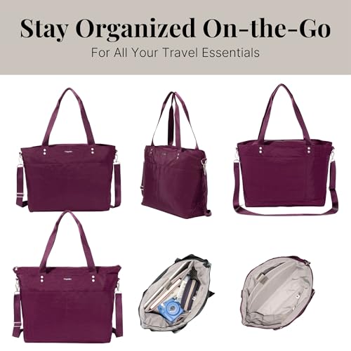 Baggallini Carryall Laptop Tote - color: Mulberry