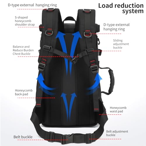 Travel Backpack for Men & Women, Convertible Duffle Bag 50L Large Carry on Backpack with Shoe Laptop Compartment, Wet Pocket - size: Large