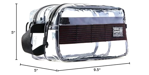 Rough Enough Clear Travel Toiletry Bag for Men Women Traveling Toiletries Essentials Shaving Hygiene Dopp Kit
