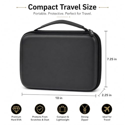 GWCASE Ring Organizer Box, 42-Slot Hard Shell Case Holds 50+ Pcs, All Black - color: All Black