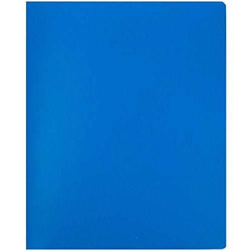 JAM PAPER Heavy Duty Plastic Multi Pocket Folders - 6 Pocket Organizer - Blue - 2/Pack - color: Blue, size: 6 Pocket (Pack of 2)