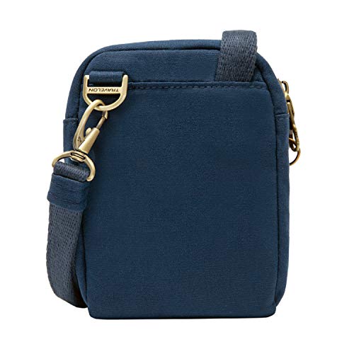 Travelon Anti-Theft Courier Mini Crossbody Bag - color: Navy