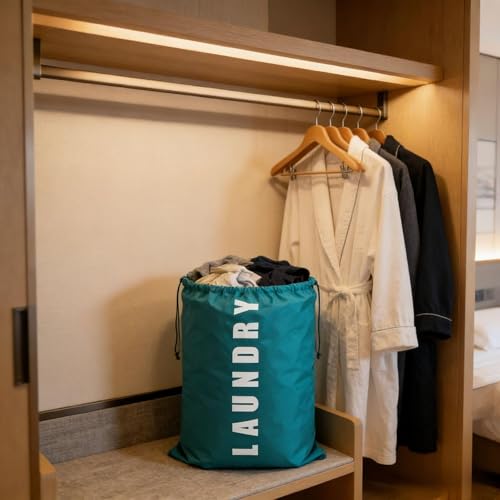 Large Laundry Bag, Drawstring Dirty Clothes Bag, 28" x 36" Washable Laundry Sack for Dorm, Apartment, Travel, Camp - Heavy Duty, Water Resistant
