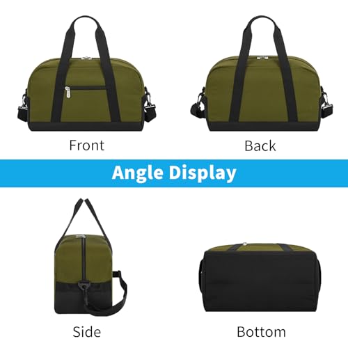 Apenze Small Gym Bag 14 inch Duffel Bag - color: Olive Green
