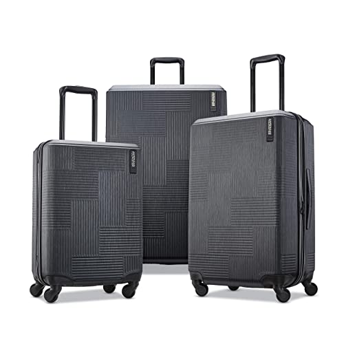 American Tourister Stratum XLT Expandable Hardside Luggage with Spinner Wheels, Jet Black, Checked-Large 28-Inch - color: Jet Black, size: Checked-Large 28-Inch