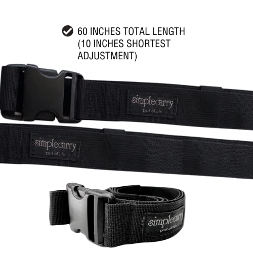 Multi Purpose Utility Strap with Duraflex Buckle 1” x 45” Quick Release and Adjustable 2 pc per Set - size: 1-inch